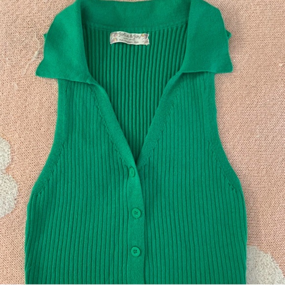 Green Polo Crop Top - Picture 2 of 6